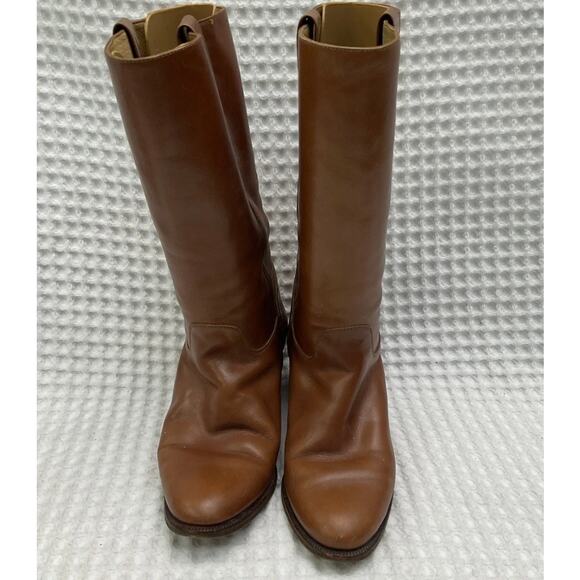 Vintage Gucci Riding Boots in Brown Leather - Size 6 - Picture 3 of 11